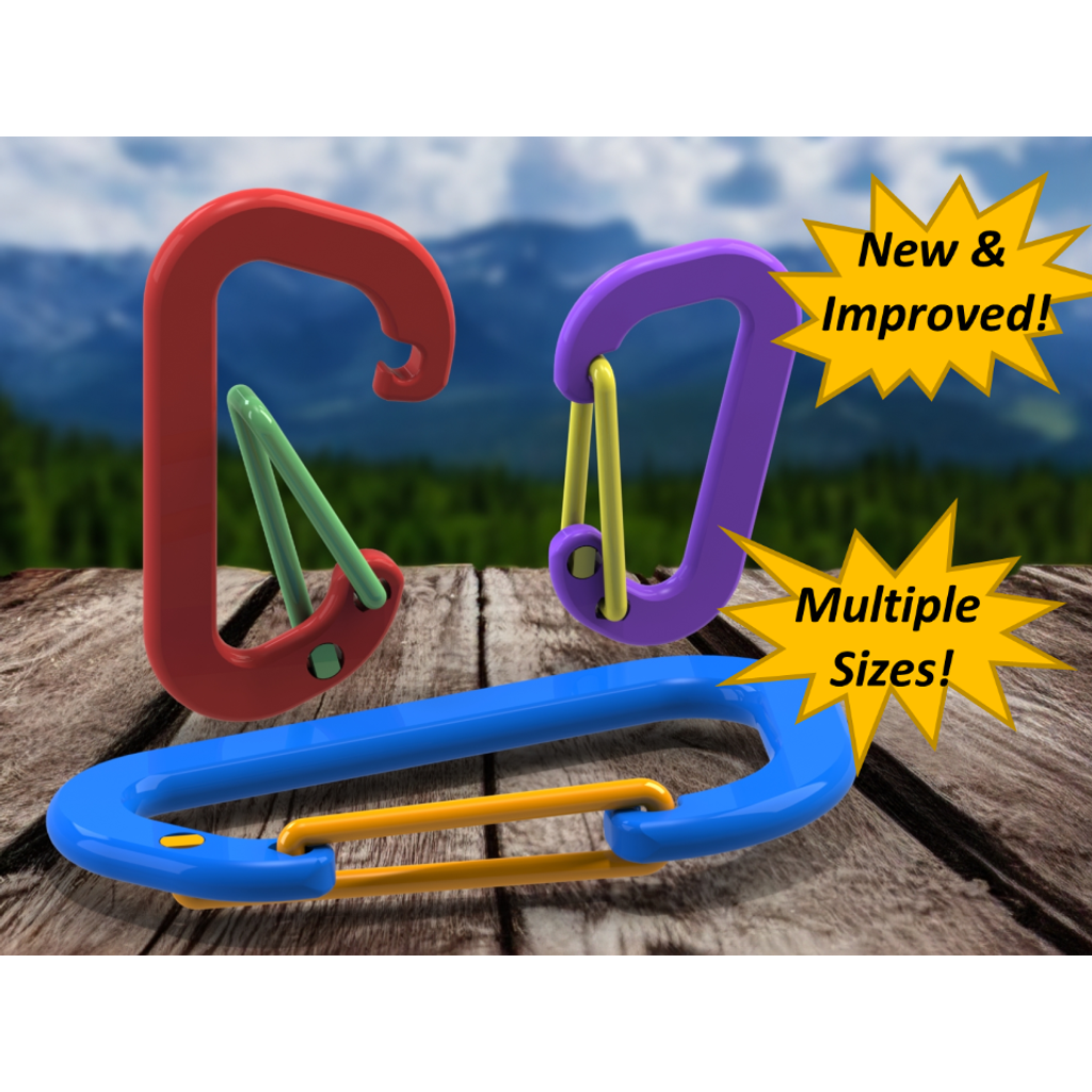 Utility Carabiner v2 - Dayanıklı 3D Baskı Karabina