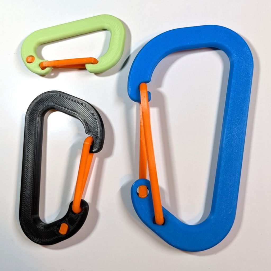 Utility Carabiner v2 - Dayanıklı 3D Baskı Karabina