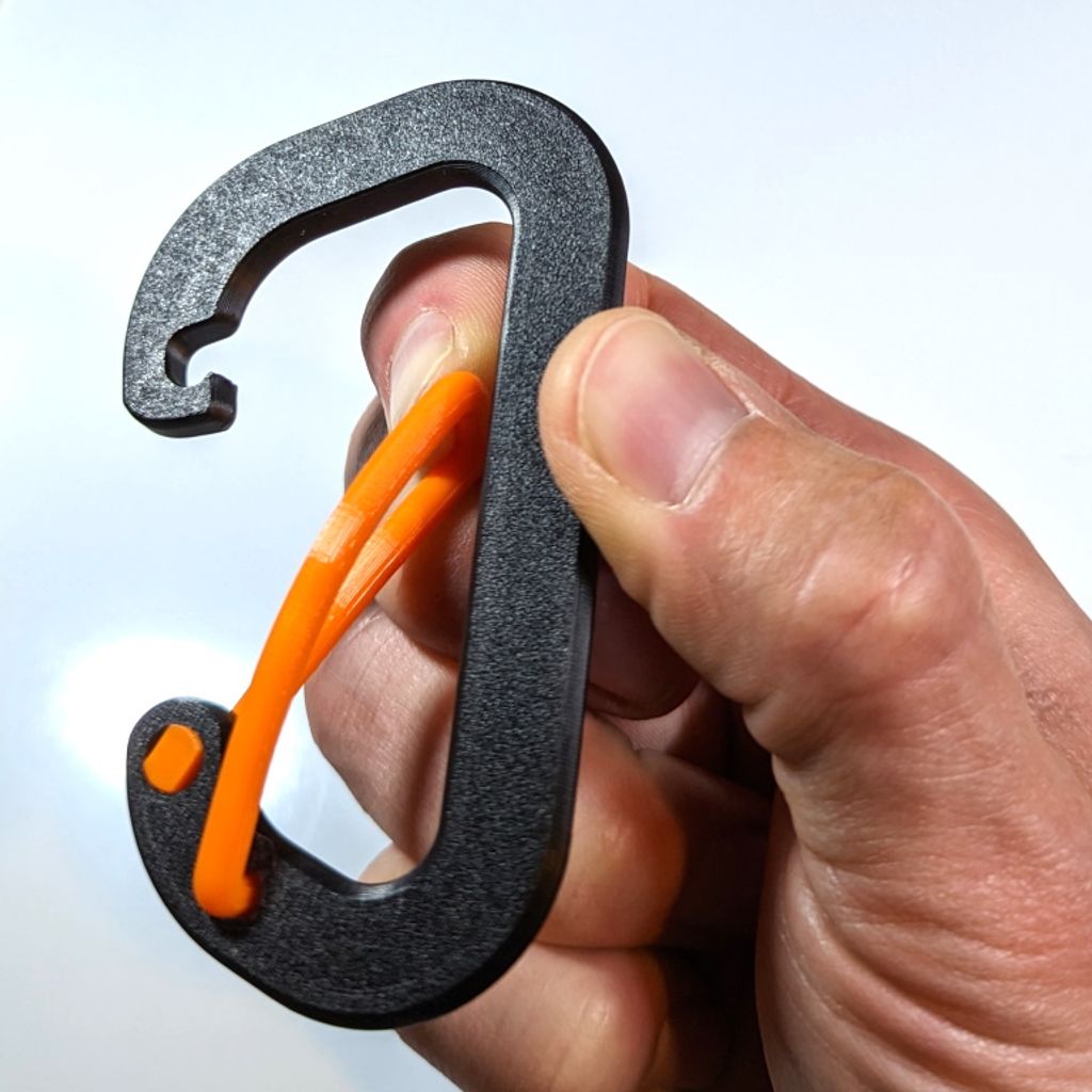 Utility Carabiner v2 - Dayanıklı 3D Baskı Karabina