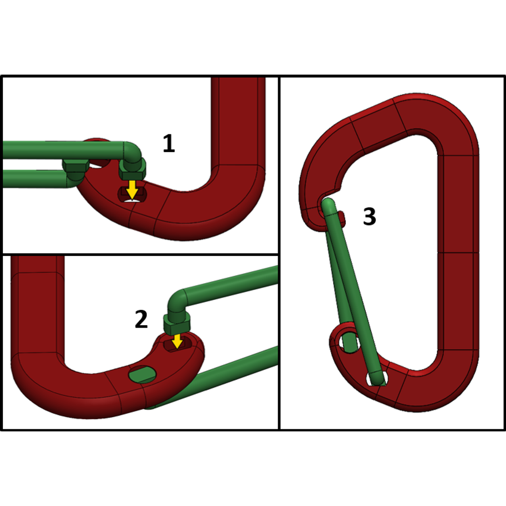 Utility Carabiner v2 - Dayanıklı 3D Baskı Karabina