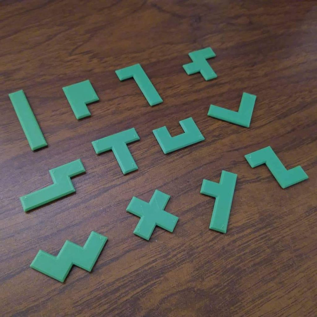 Pentomino Cep Bulmacası - Taşınabilir 12 Parçalı Bulmaca Seti