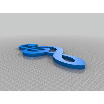 Violin Anahtarı 3D Baskı Modeli