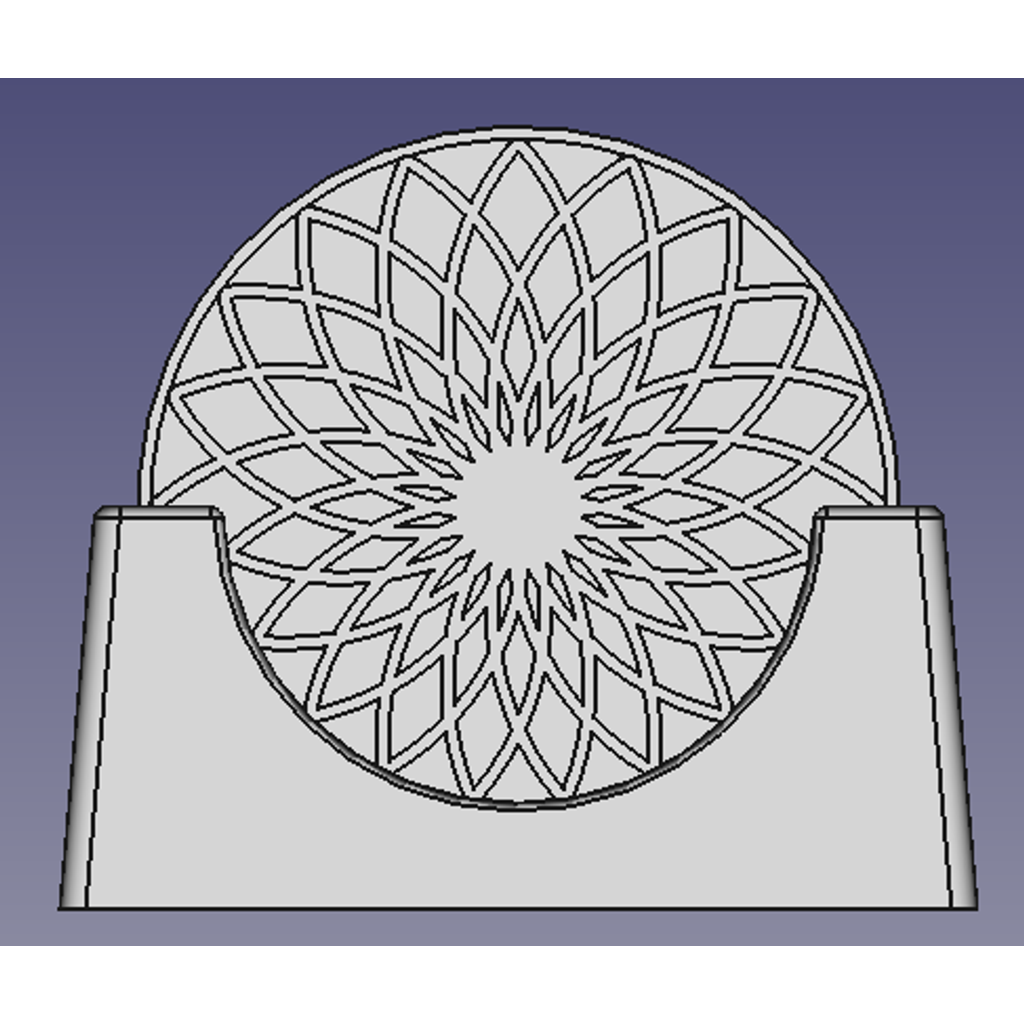 Mandala Desenli Bardak Altlığı ve Standı