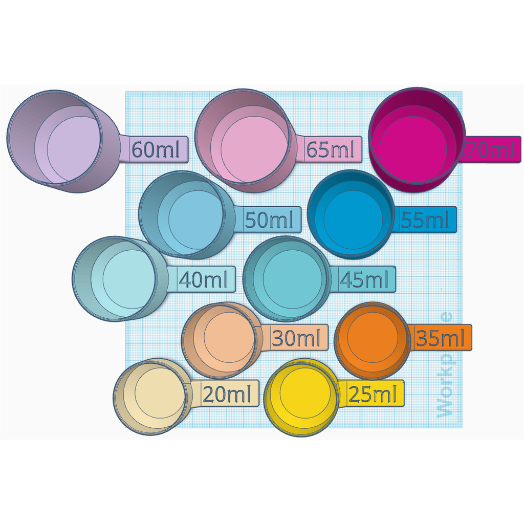 Çay Ölçüm Kaşıkları – 20ml'den 70ml'ye 5ml Aralıklarla