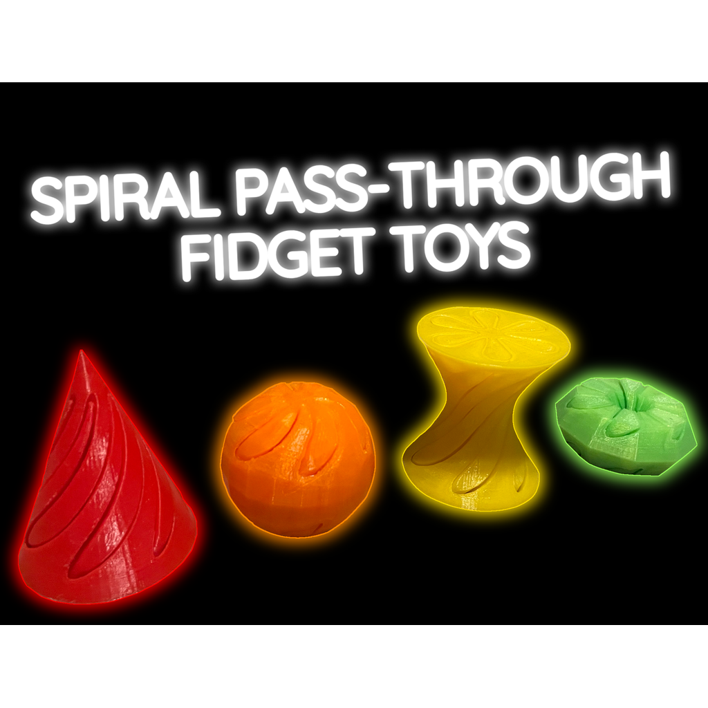Spiral Geçişli Fidget Konileri ve Şekilleri