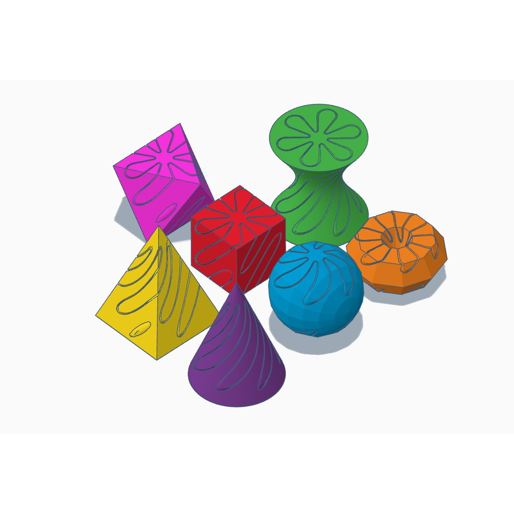 Spiral Geçişli Fidget Konileri ve Şekilleri
