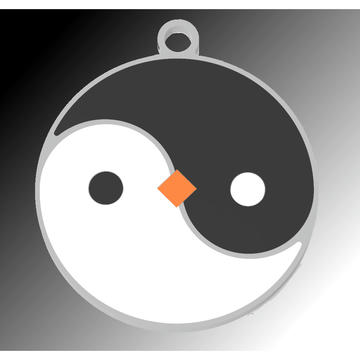 Yin Yang Penguen Kolye Tasarımı