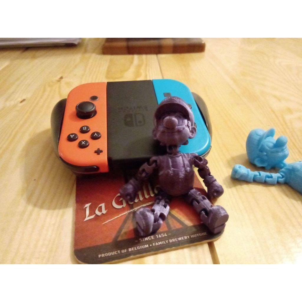 Eklemli Mario Tek Parça 3D Baskı Modeli